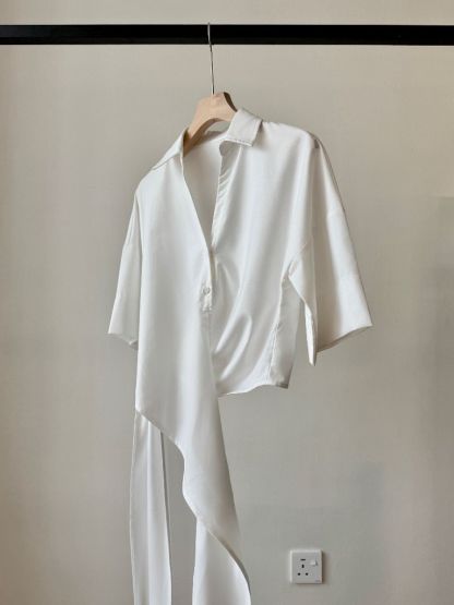 Verona Mid Sleeve Waist Tie Shirt