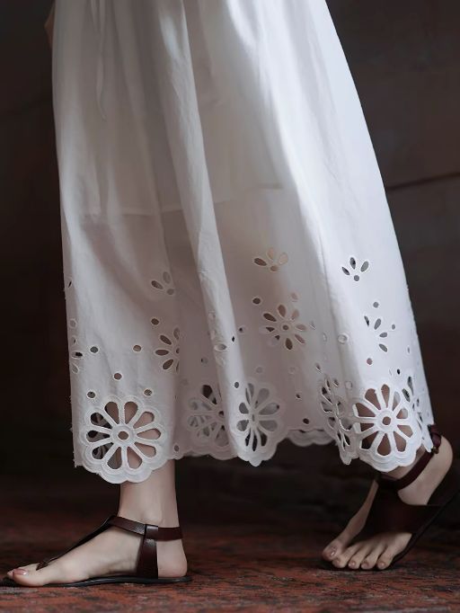Halle Sleeveless Back Detailed Top & Crochet Skirt Set 