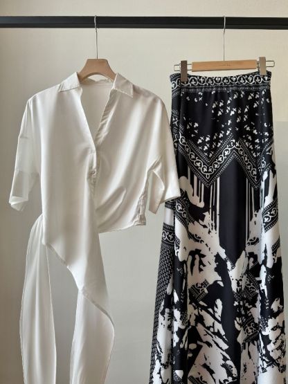 Verona Mid Sleeve Waist Tie Shirt