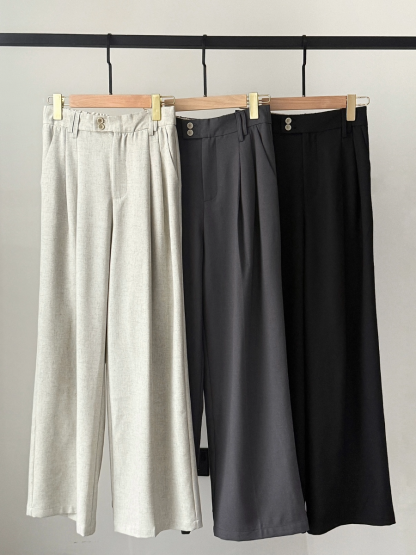 Shantae Double Button Straight Pants