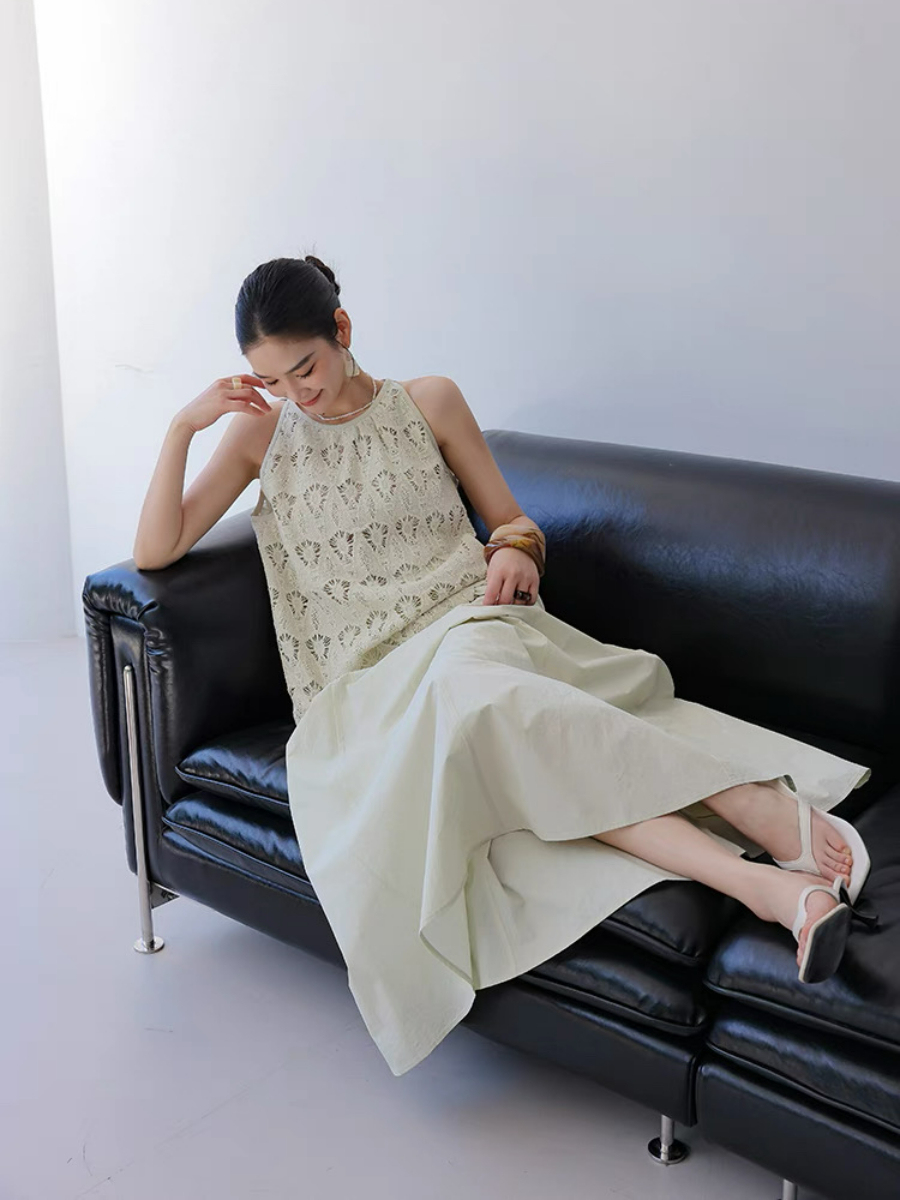 Xendaya Crochet Sleeveless Top & Skirt