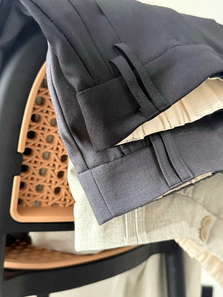 Shantae Double Button High Waist Wide Leg Pants-The Black Bow