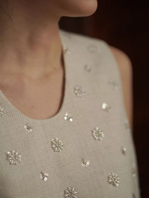 Honey Sleeveless Beaded Blouse
