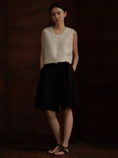 Honey Sleeveless Beaded Blouse
