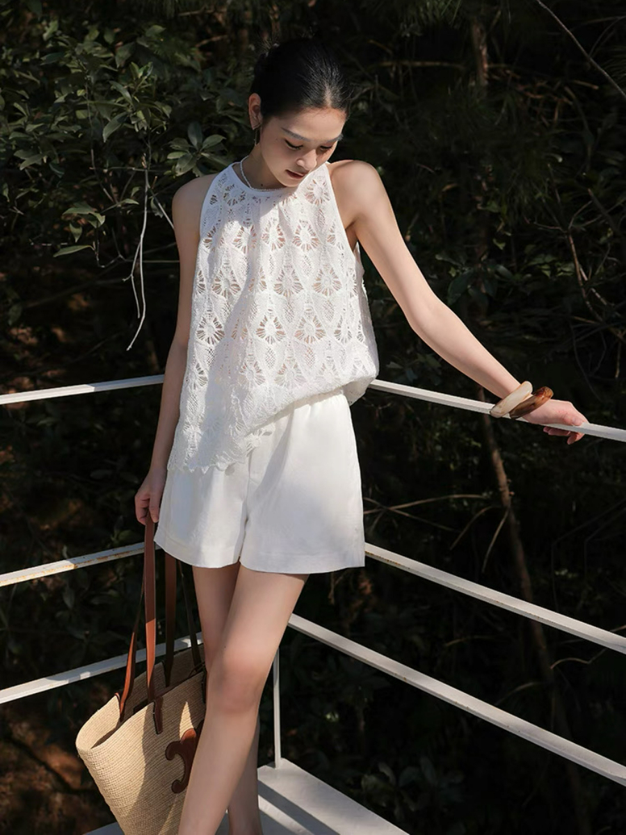Xendaya Crochet Sleeveless Top & Skirt