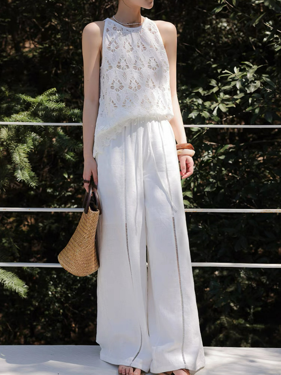 Xendaya Crochet Sleeveless Top & Skirt