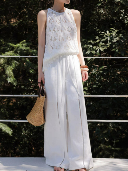 Xendaya Crochet Sleeveless Top & Skirt