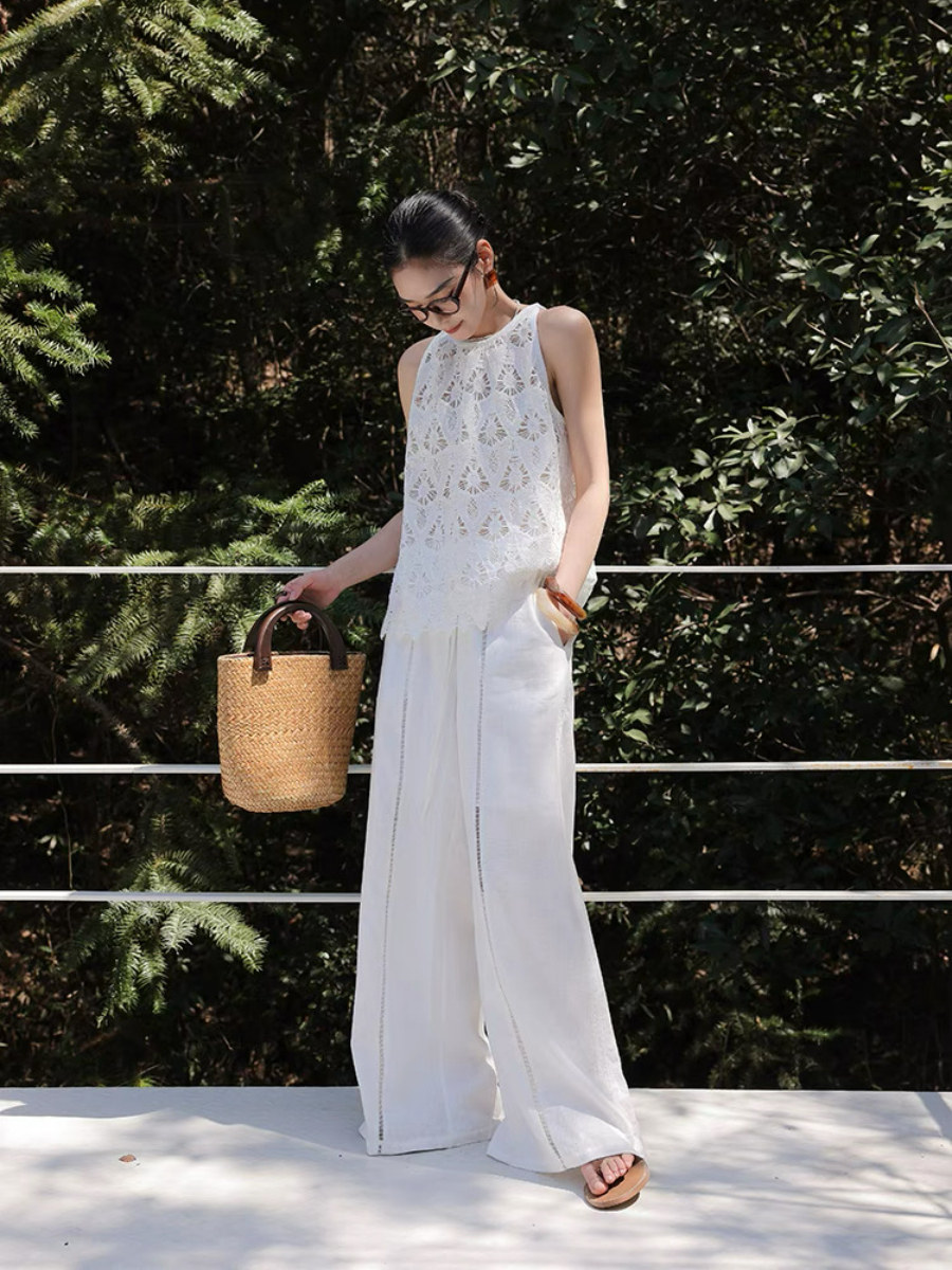 Xendaya Crochet Sleeveless Top & Skirt