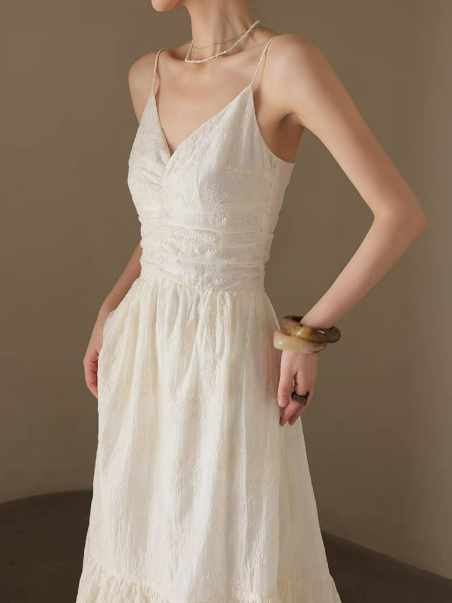 Xiina Embroided Flare Cami Dress