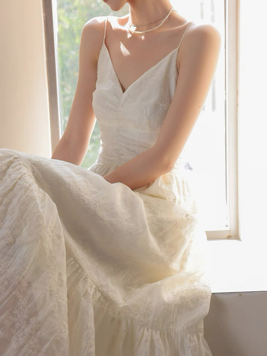 Xiina Embroided Flare Cami Dress