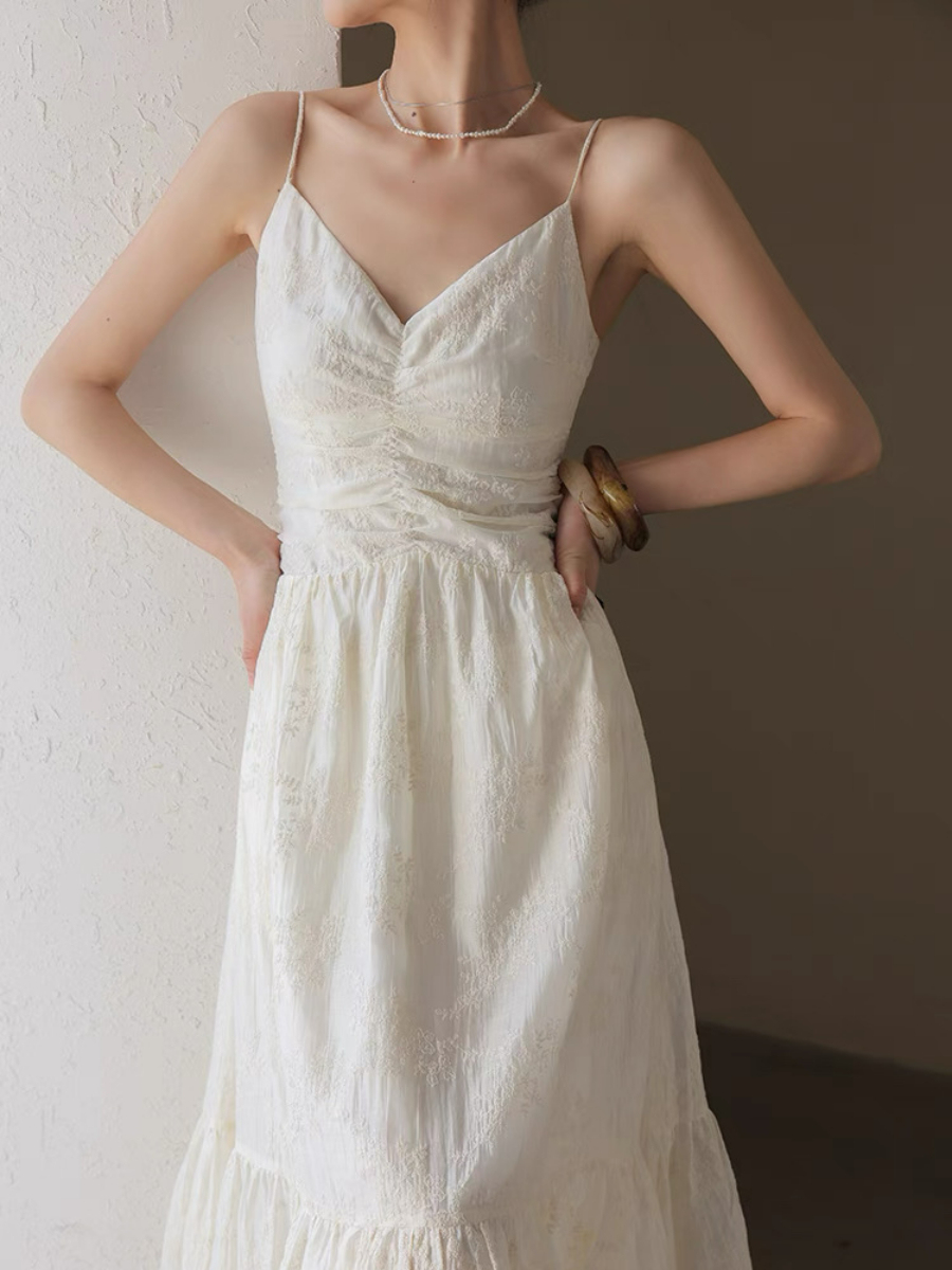 Xiina Embroided Flare Cami Dress