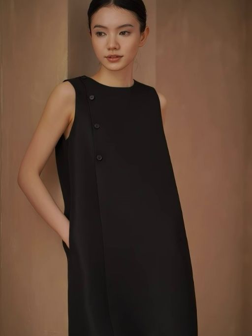 Haya Button Detailed Shirt Dress