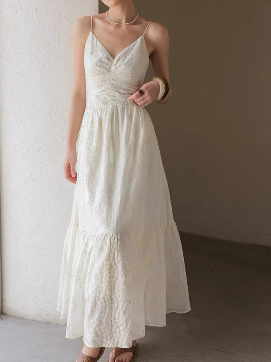 Xiina Embroided Flare Cami Dress