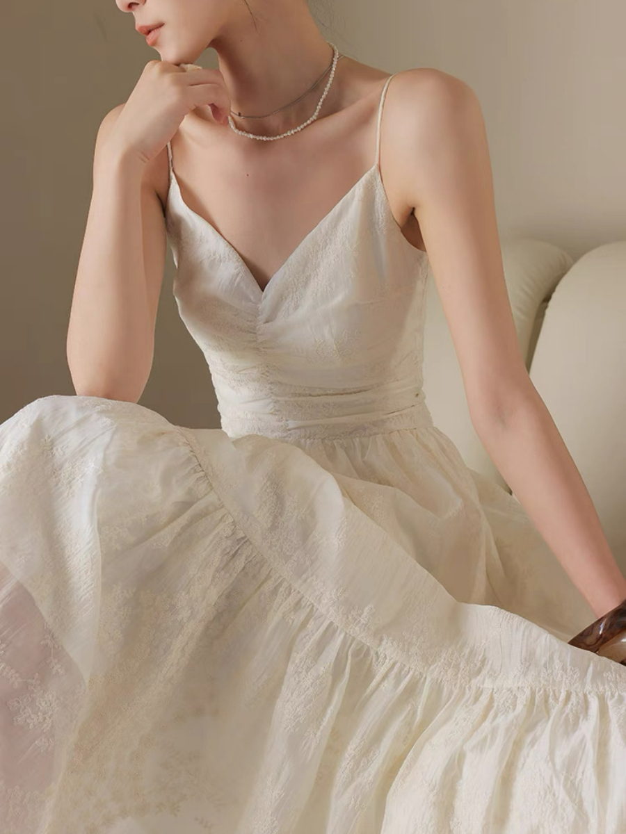 Xiina Embroided Flare Cami Dress