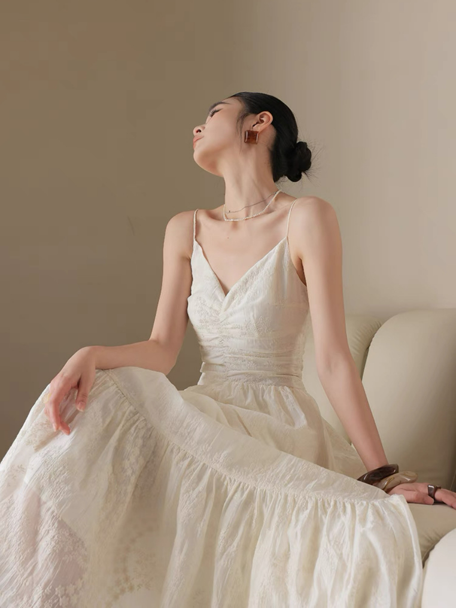 Xiina Embroided Flare Cami Dress