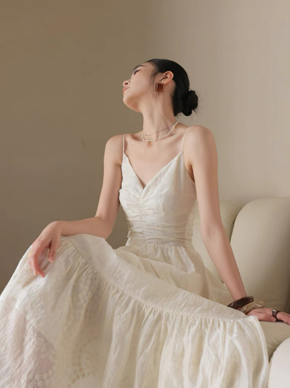 Xiina Embroided Flare Cami Dress