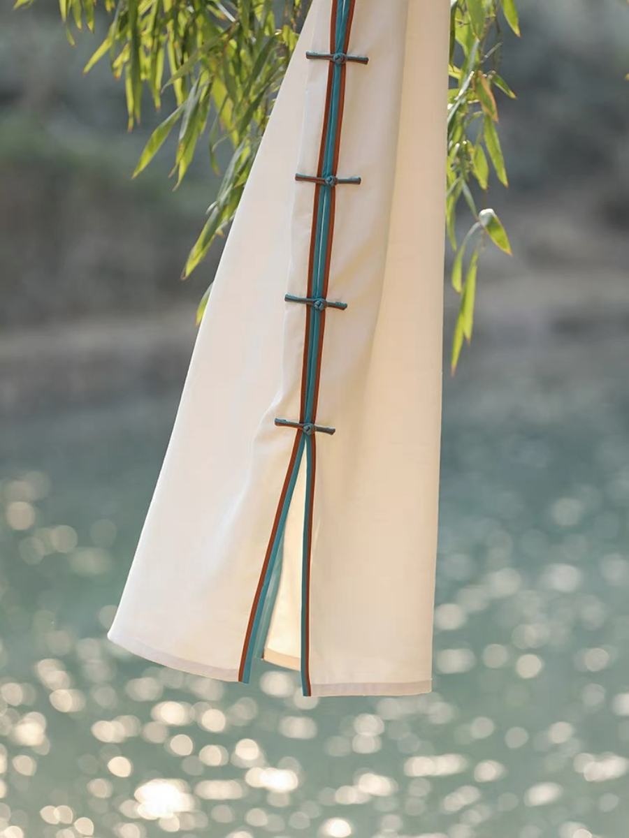 Ya He Full Placket Jacquard Cheongsam-The Black Bow-