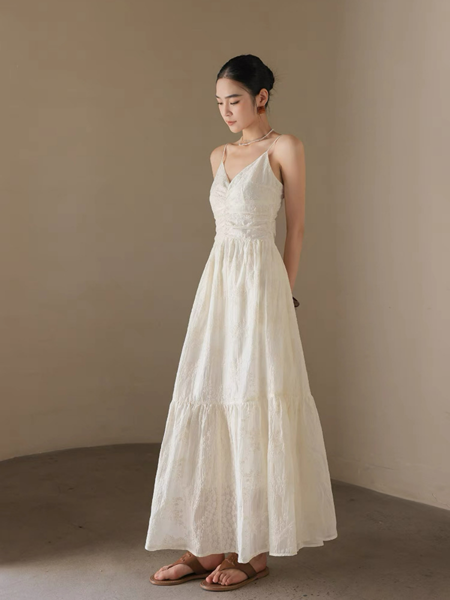 Xiina Embroided Flare Cami Dress