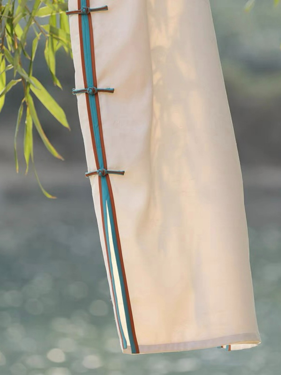 Ya He Full Placket Jacquard Cheongsam-The Black Bow-