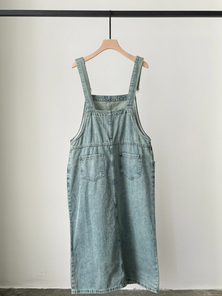American Denim Dungaree Dress & Pezy Basic Tee