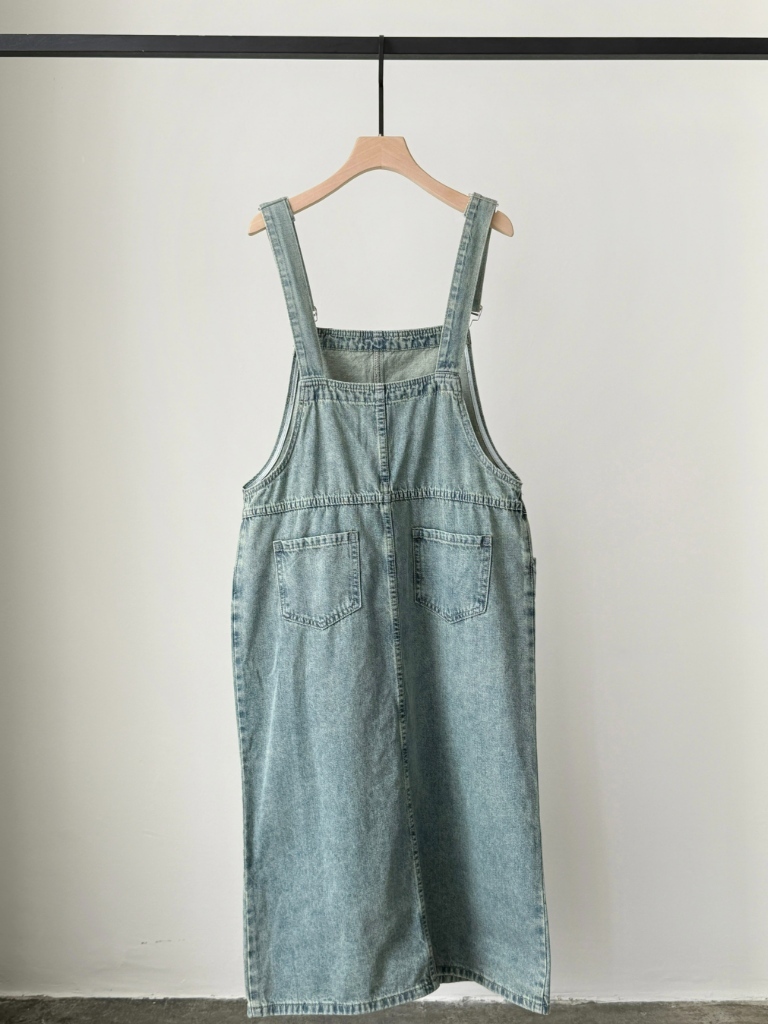 American Denim Dungaree Dress & Pezy Basic Tee