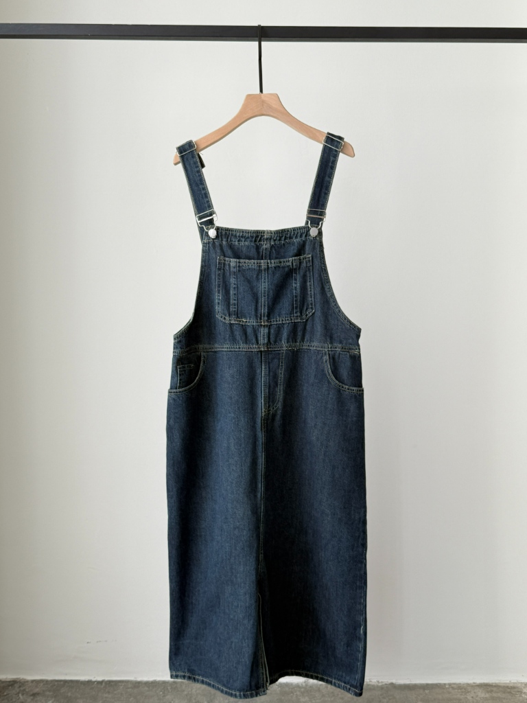 American Denim Dungaree Dress & Pezy Basic Tee