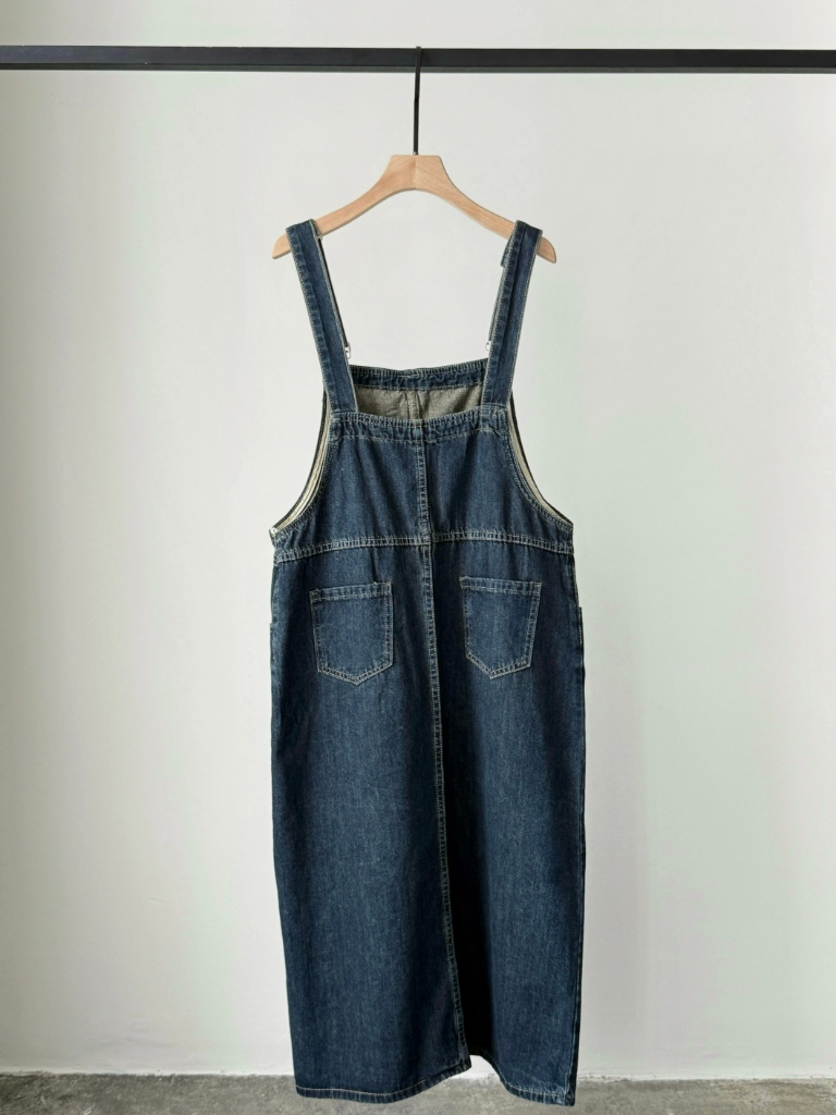 American Denim Dungaree Dress & Pezy Basic Tee