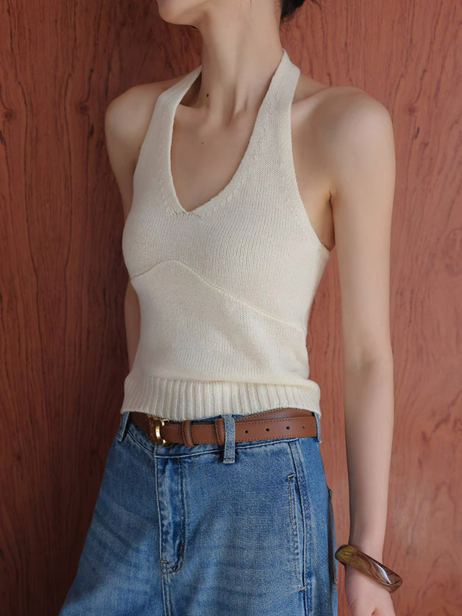 Xureila Halter Neck Knit Top