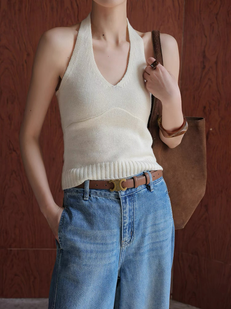 Xureila Halter Neck Knit Top
