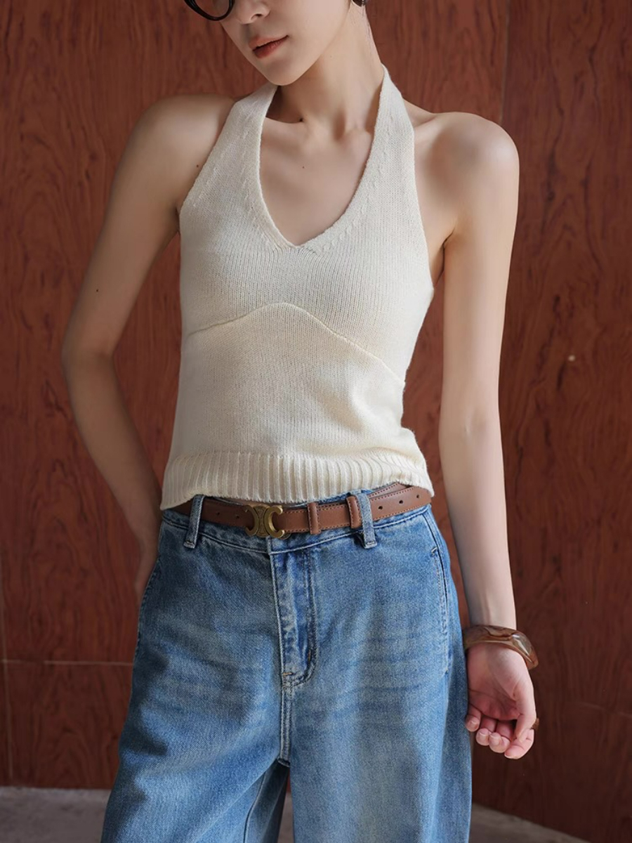 Xureila Halter Neck Knit Top