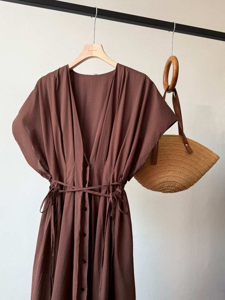 Vanny Puff Sleeve V-Collar Dress