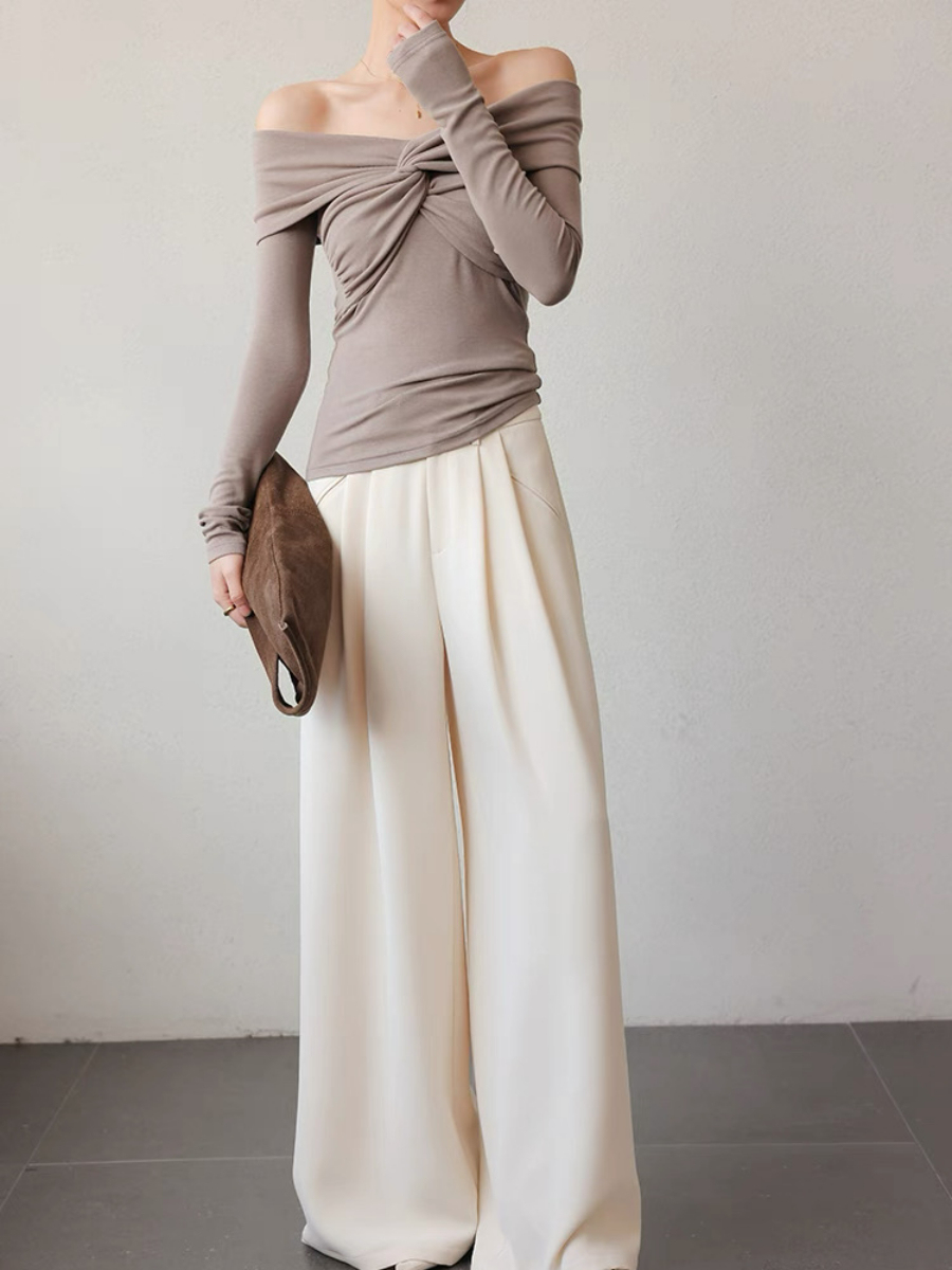 Xylina Off Shoulder Knot Top