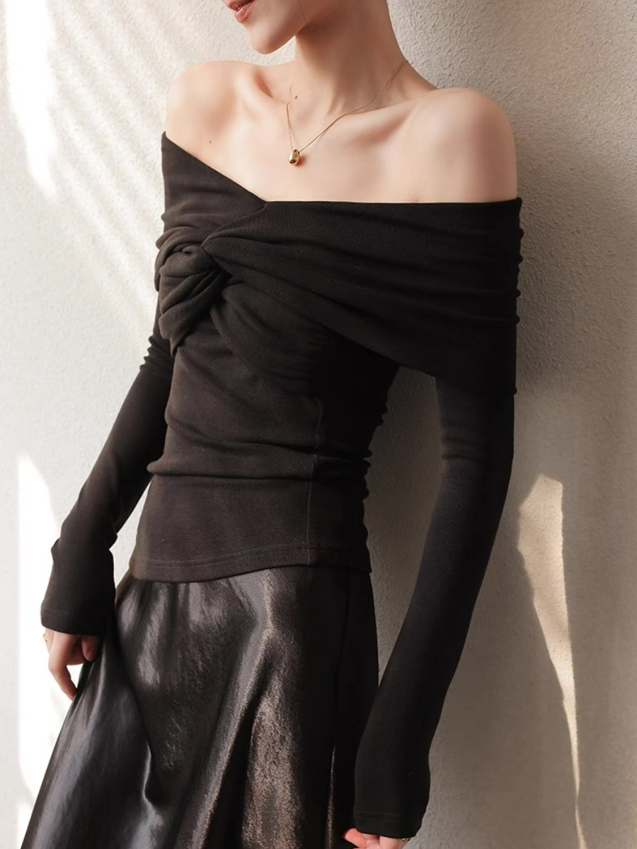 Xylina Off Shoulder Knot Top