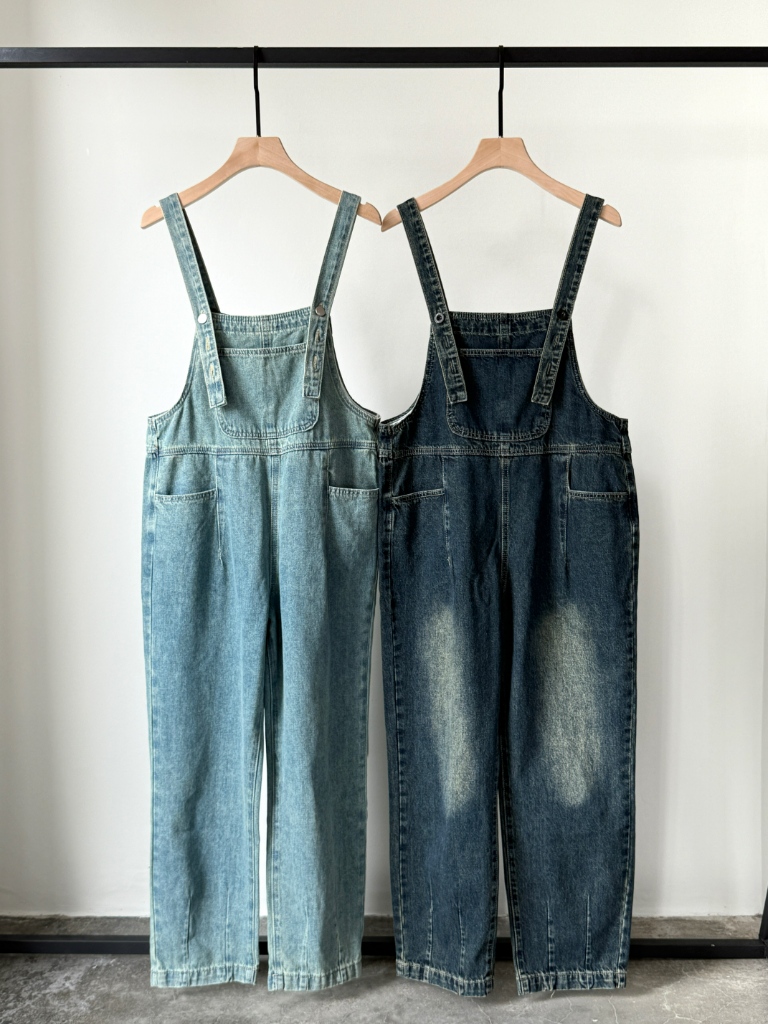 American Denim Dungaree Pants & Pezy Basic Tee