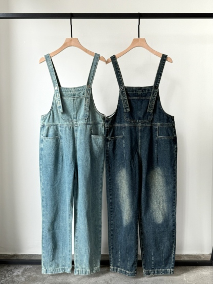 American Denim Dungaree Pants & Pezy Basic Tee