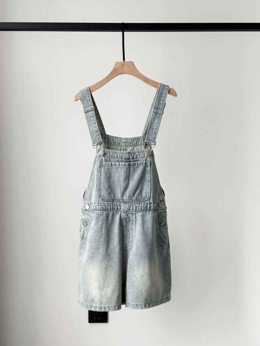 American Denim Short Dungaree & Pezy Basic Tee