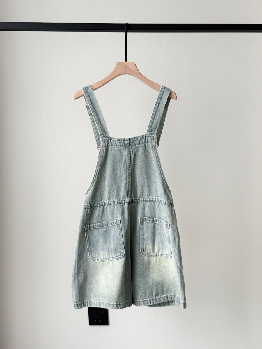American Denim Short Dungaree & Pezy Basic Tee