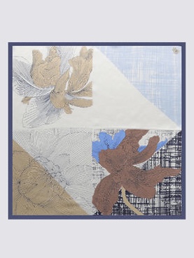 Zofia Floral Square Scarf -The Black Bow-