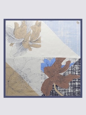 Zofia Floral Square Scarf -The Black Bow-