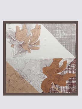 Zofia Floral Square Scarf -The Black Bow-