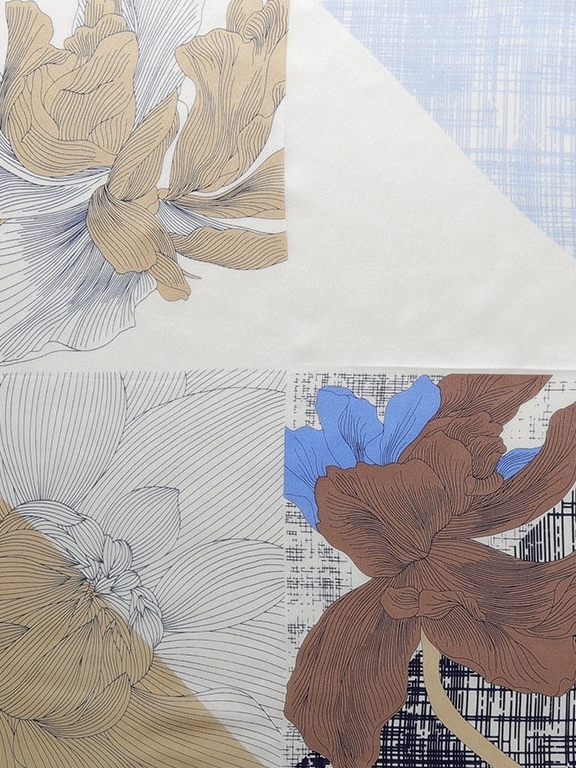 Zofia Floral Square Scarf -The Black Bow-