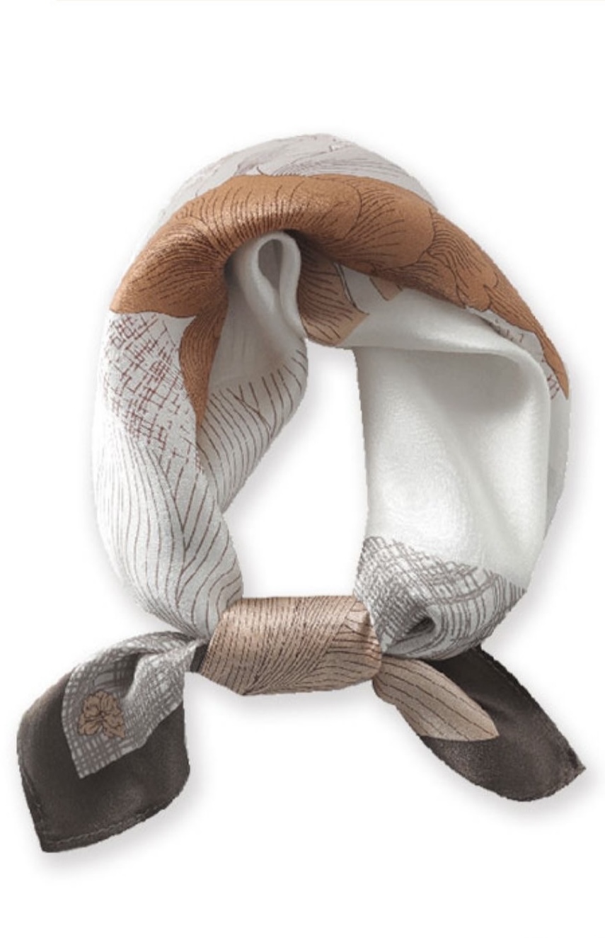 Zofia Floral Square Scarf -The Black Bow-