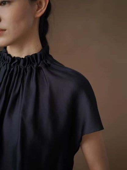Hafsa Gathered Neck Top