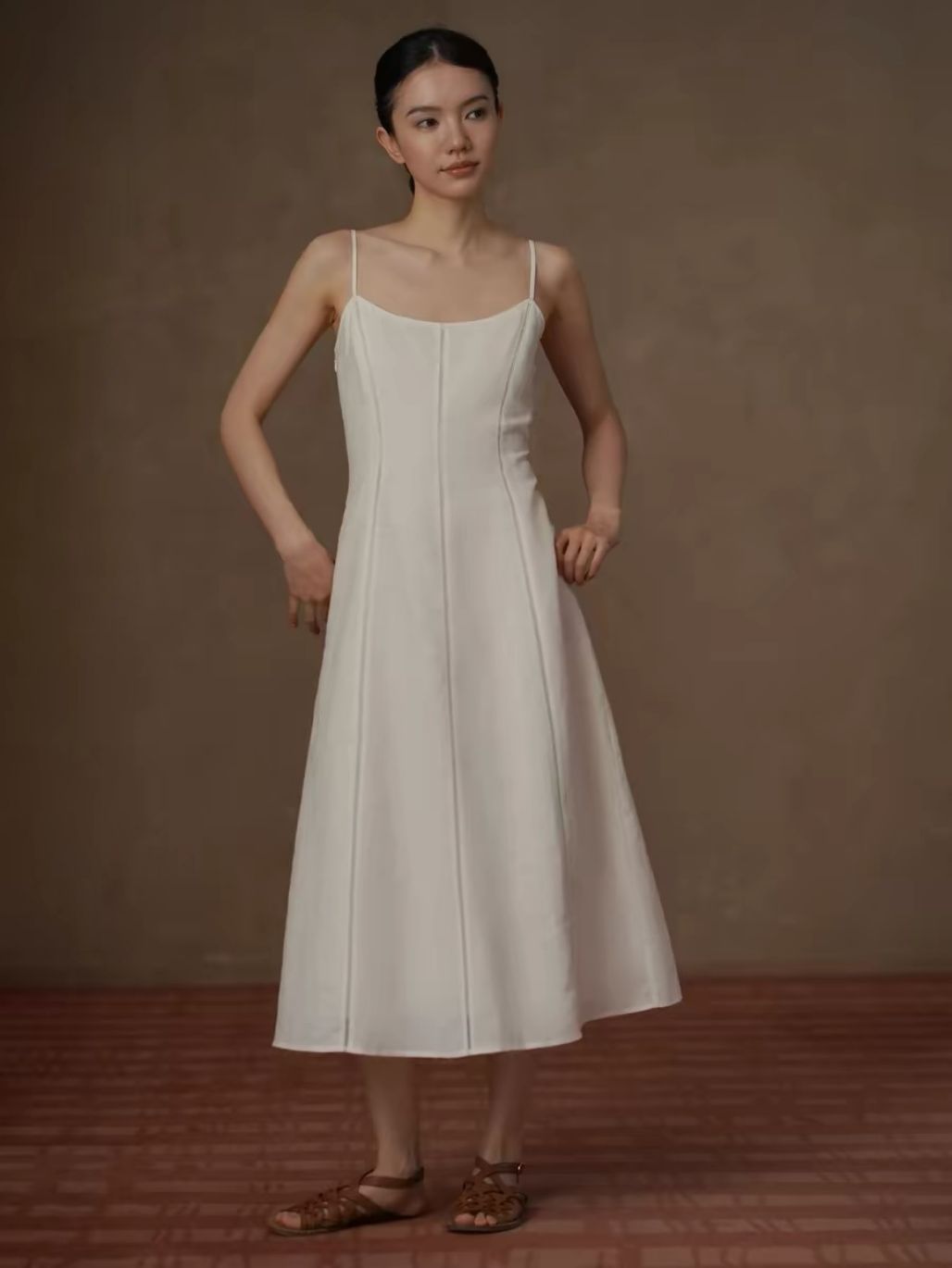 Haze Linen Strappy Dress