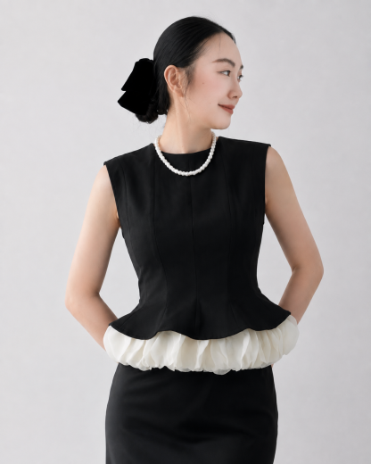 Charlotte Trim Peplum Top