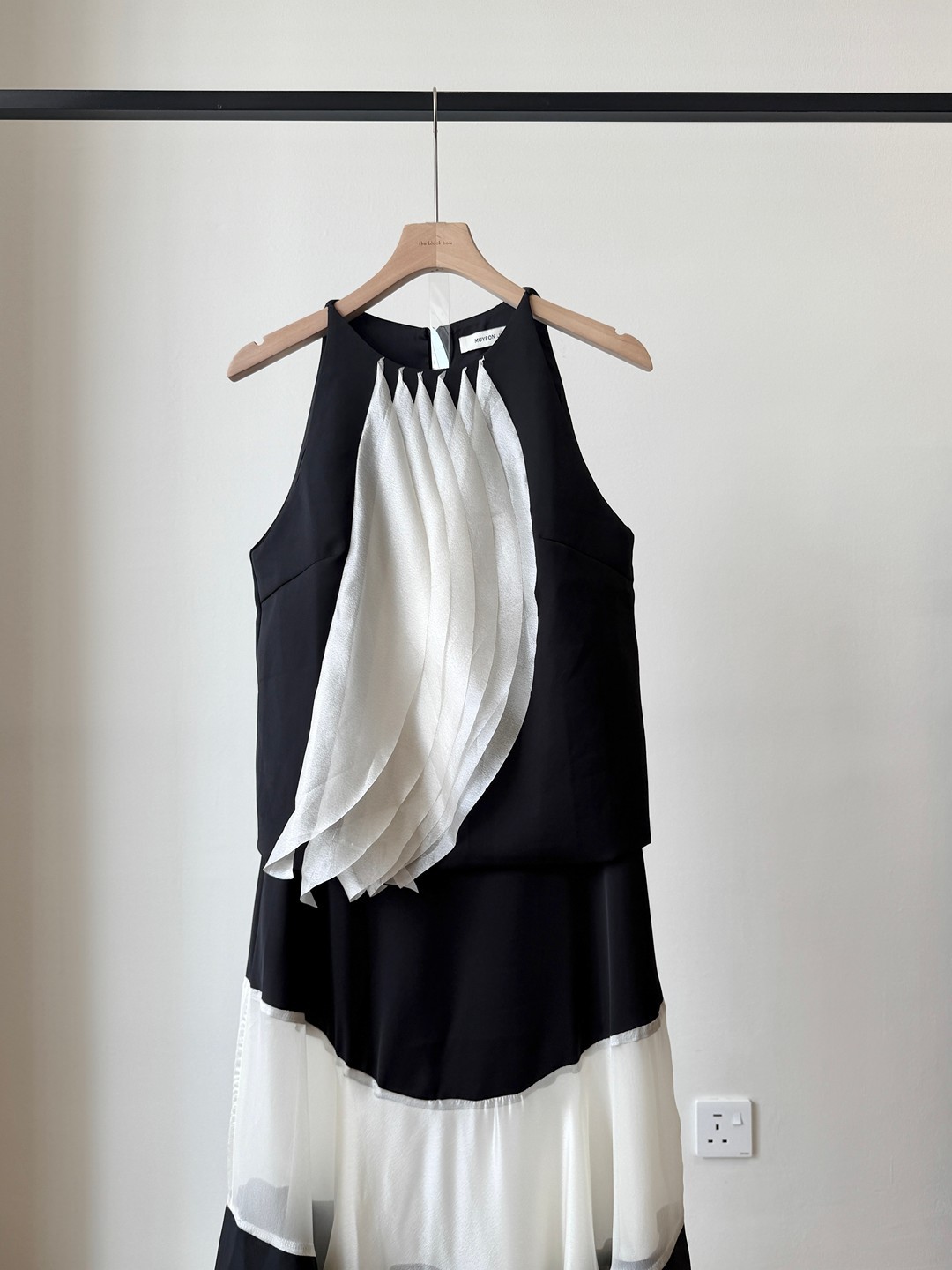 Moonzie Draped Fringe Halter Top
