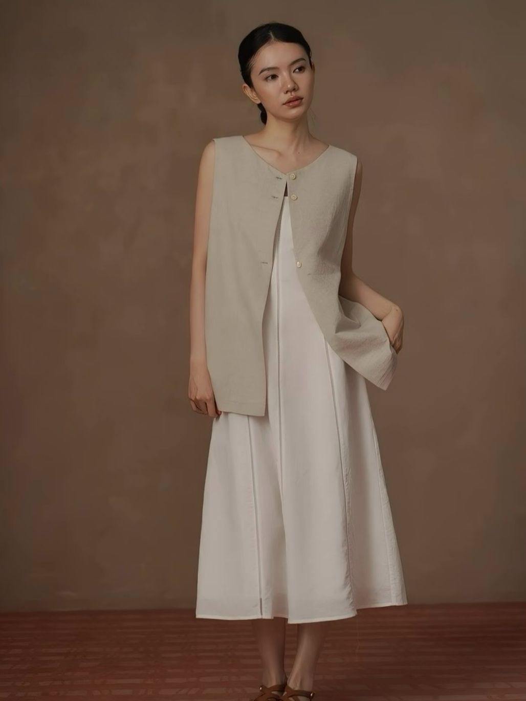 Haze Linen Strappy Dress