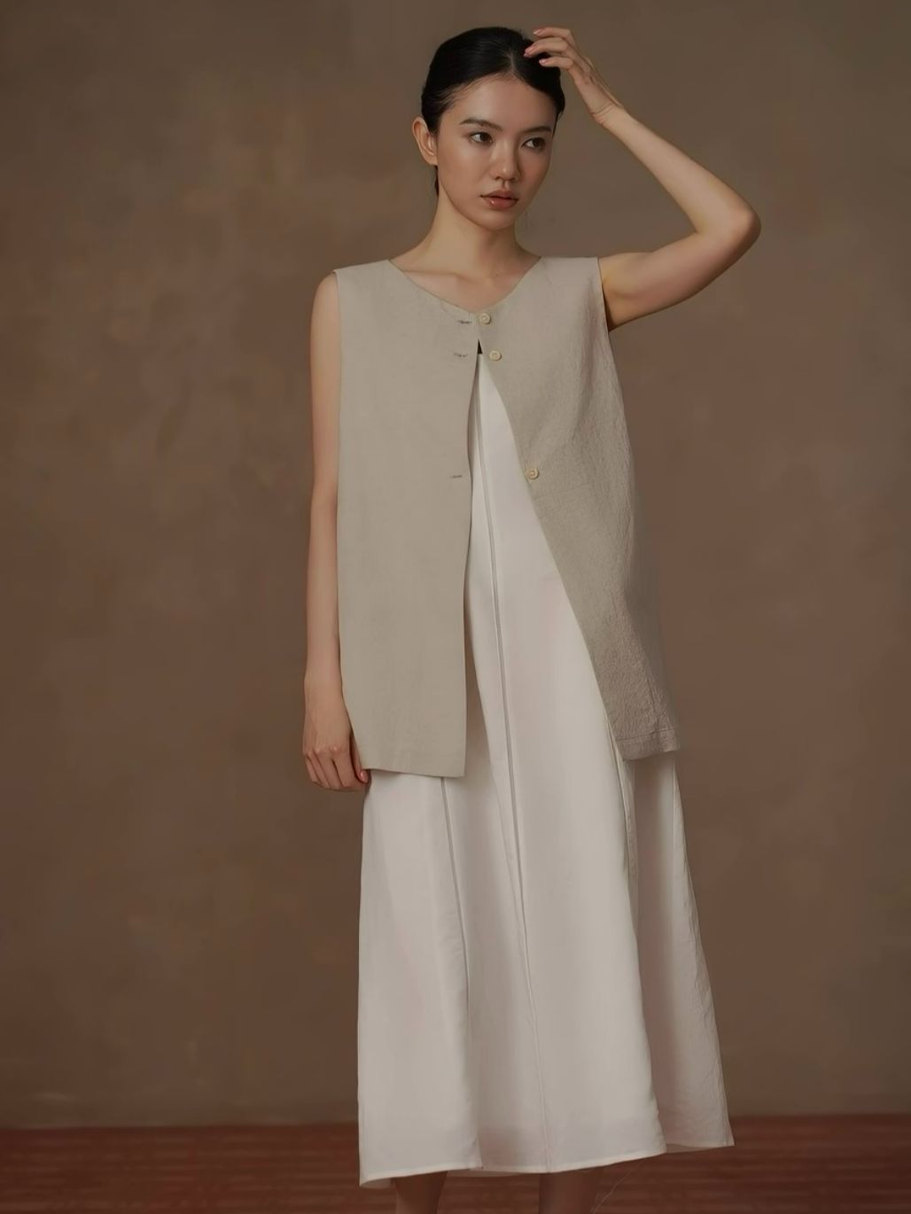 Haze Linen Strappy Dress