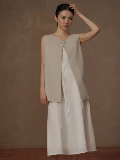 Haze Linen Strappy Dress