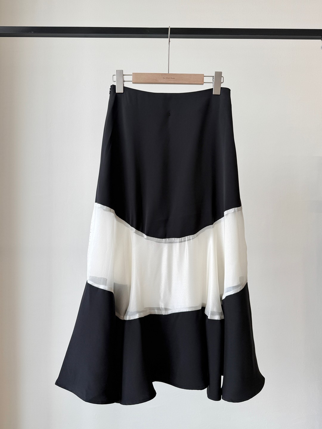 Moonrya Sheer Hem Panel Maxi Skirt